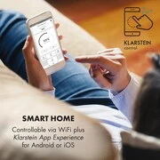 Klarstein Hot Spot Crystal Spotless Smart, infravörös hősugárzó, 750 W, alkalmazás, fekete termék 2. képe