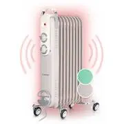 Klarstein Thermaxx Retroheat, olajradiátor, 2000 W, kerekek, szürkésbarna (taupe) akciós termékkép 1