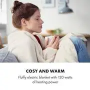 Klarstein Slanket, thermo takaró ujjakkal, 120 W, 155 x 180 cm, coral fleece termék 2. képe