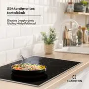 Klarstein Virtuosa 4, üvegkerámia főzőlap, 6500 W, 4 főzőlap, rozsdamentes acél keret termék 2. képe