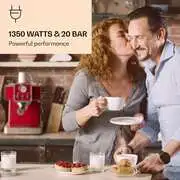 Klarstein Gusto Classico, eszpresszógép, 1350 W, 20 bar, 1,5 l, rozsdamentes acél termék 2. képe