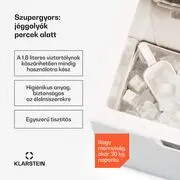 Klarstein Icefestival Cube, jégkocka készítő, 400 W, 1,9 L tartály, 20 kg/24 h termék 2. képe