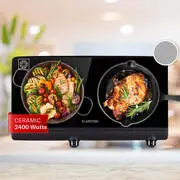Klarstein Cookbuddy, főzőlap, 2400 W, 2 főzőlap, 5 teljesítményszint, üvegkerámia akciós termékkép 1