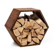 Blumfeldt Hexawood Rust, fa állvány, hatszög alakú, 50,2 × 58 × 32 cm akciós termékkép 1