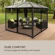 Blumfeldt Pantheon Solid Sky Ambient Solar, oldalfalak, 3 × 3 m, szúnyoghálóval termék 2. képe