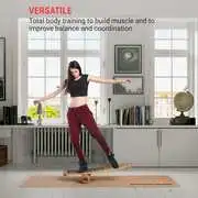 BoarderKING Indoorboard Curved, egyensúlyozó deszka, alátét, henger, fa/parafa termék 2. képe