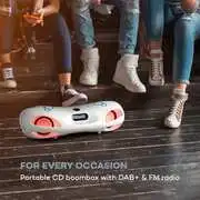 Auna Spacewoofer DAB Boombox, CD lejátszó, DAB+, UKW, Bluetooth, távirányító, LED termék 2. képe