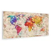 Klarstein Wonderwall Air Art Smart, infravörös hősugárzó, 120 x 60 cm, 700 W, színes térkép akciós termékkép 1