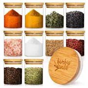 Klarstein Kerek poharak, bambusz fedél, 10 darab, mindegyik 150 ml, légmentes akciós termékkép 1