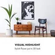 Fox & Fern Heusden, 2 db-os virágcserép szett, polisztirol, növények számára alkalmas, kézzel készített, 3D-s megjelenés termék 2. képe