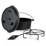 Klarstein Guernsey, prémium öntöttvas edény, 6.0 barbecue edény, öntöttvas, hőkezelt, M/7,3 l méret akciós termékkép 1