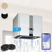 Klarstein Futurelight Smart, sziget páraelszívó, recirkuláció, 420 m³/ó, LED, nemesacél akciós termékkép 1