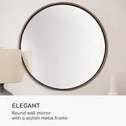 Casa Chic Fournier Fali tükör fém kerettel kerek Ø 80 cm termék 2. képe