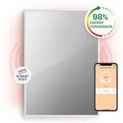 Klarstein La Palma 750 smart, infravörös hősugárzó 2 az 1-ben, 85 x 60 cm, 750 W, tükör elülső rész akciós termékkép 1