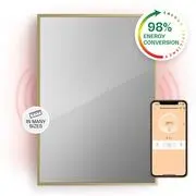 Klarstein La Palma 750 smart, infravörös hősugárzó 2 az 1-ben, 85 x 60 cm, 750 W, tükör elülső rész akciós termékkép 1