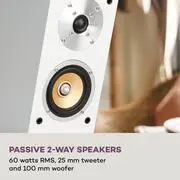 Auna Line 501 Atmos SAT, passzív hangszórók, 2 x 60 W RMS, frekvencia 100 Hz - 20 kHz, 4-8 Ohm termék 2. képe
