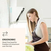 Klarstein Alina 60 Smart, páraelszívó, 60 cm, 600 m³/ó, LED háttérvilágítás, üveg előlap termék 2. képe