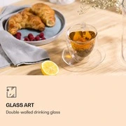 Feelino Ivópohár | 350 ml | Duplafalú | Kiváló minőségű boroszilikát üveg |  Egyedi termék 2. képe