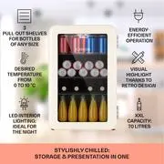 Klarstein PopLife 70, italhűtőszekrény, 0 - 10 °C, retro kivitel, LED termék 2. képe