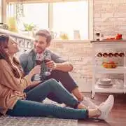 Klarstein Vermont, tálalókocsi, konyhai kocsi, 5 szintes, fa, rozsdamentes acél, mozgatható, mobil termék 2. képe