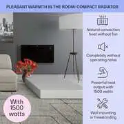 Klarstein Bansin Crystal Smart, konvektor, 1500 W, 5 - 50 °C, vezérlés applikáción keresztül termék 2. képe