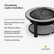 Blumfeldt Merano Circolo 3 az 1-ben, tűzrakóhely grill funkcióval, használható asztalként, 87 cm-es átmérő termék 2. képe