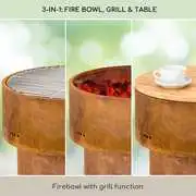 Blumfeldt Pompeji Rust, tűzrakóhely és grill, Ø 60cm, acél termék 2. képe
