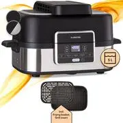 Klarstein Combo Air, forrólevegős fritőz grillel, 1500 W, 4,5 l grillkosár, 2,5 l sütőkosár, 5 program akciós termékkép 1