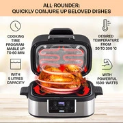 Klarstein Combo Air, forrólevegős fritőz grillel, 1500 W, 4,5 l grillkosár, 2,5 l sütőkosár, 5 program termék 2. képe