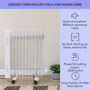 Sanford Smart, olajradiátor, 2500 W, heti időzítő, LED kijelző, érintőkijelző, Klarstein alkalmazás termék 2. képe