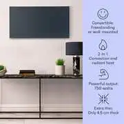 Klarstein Taal Smart, hibrid infravörös hősugárzó, 105 x 56 cm, 750 W, heti időzítő, IP25 termék 2. képe