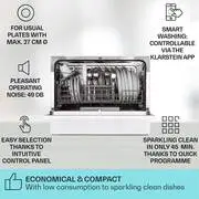 Klarstein Amazonia 6 Smart, mosogatógép, 1380 W, alkalmazásvezérlés, szabadon álló termék 2. képe