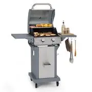 Klarstein Lucifer 2, gázgrill, 2 x 3,6 kW-os égő, 45 x 45 cm-es grill, rozsdamentes acél, mozgatható akciós termékkép 1