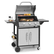 Klarstein Tomahawk, gázgrill, 3 x 3,6 kW-os égő, 60 x 43,5 cm, rozsdamentes acél grillsütő akciós termékkép 1