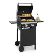 Klarstein Valdosta 2.0, gázgrill, 2 x 3,6 kW-os égő. rozsdamentes acél, mobil akciós termékkép 1
