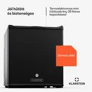 Klarstein Matterhorn 28, mini hűtőszekrény, 28 literes, 35 dB, kompakt, zárható termék 2. képe