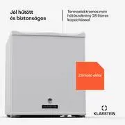 Klarstein Matterhorn 28, mini hűtőszekrény, 28 literes, 35 dB, kompakt, zárható termék 2. képe