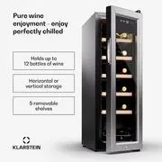 Klarstein Shiraz Premium Smart, Borhűtő, 12 Slim 12 palackra termék 2. képe