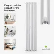 Blumfeldt Tallheo, 41 x 180, radiátor, fürdőszoba radiátor, csőradiátor, 691 W, melegvzes, 1/2 termék 2. képe