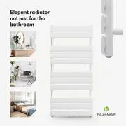 Blumfeldt Fairmont, 50 x 107, radiátor, 509 W, meleg víz, 4 törölközőtartó, 1/2" termék 2. képe