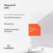 Klarstein Bornholm Smart 1500, konvektoros fűtőtest, 1500W, WiFi, LED, IP24 termék 2. képe