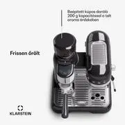 Klarstein Bella Café, eszpresszó kávéfőző, őrlővel együtt, 1550 W, 20 bar, 1,4 liter termék 2. képe