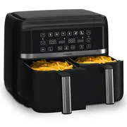 Klarstein VitaFry Duo, forrólevegős fritőz, 2850 W, 7,6 l, 2 főzőzóna, 6 program akciós termékkép 1