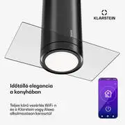 Klarstein Beretta Premium Smart, sziget páraelszívó, 544 m³/h, alkalmazás, elszívás/légkeringetés, LED, aktívszenes szűrő termék 2. képe