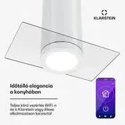 Klarstein Beretta Premium Smart, sziget páraelszívó, 544 m³/h, alkalmazás, elszívás/légkeringetés, LED, aktívszenes szűrő termék 2. képe