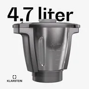 Klarstein Keverőtál, az Aria Grande & Select robotgépekhez, 4,7l, tartozékok, tapadásmentes kerámia felület termék 2. képe