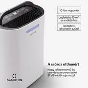Klarstein AeroDry 10 Páramentesítő 165 W 10l/n 265m³/h 25m² DrySelect 37dB termék 2. képe