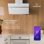 Klarstein BigBite 60 Smart, páraelszívó, 60 cm, 305 m³/ó, LED kijelző, üveg előlap, alkalmazásvezérlés termék 2. képe