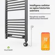 Blumfeldt Harrison Smart, elektromos radiátor, 50 x 100 cm, 400 W, alkalmazás, 3 db törölközőmelegítővel termék 2. képe