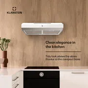 Klarstein Contempo Neo, páraelszívó, szekrény alatti, keringtetés, 175 m³/ó, SenseControl, integrált érintésvezérlés, rozsdamentes acél / akrilüveg termék 2. képe